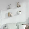 Polica na zidu Zidne 4 pcs Bijeli mramor 23 x 23,5 x 4 cm