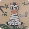 Zopa Wooden Puzzle Small sestavljanka iz lesa Zebra 1 kos