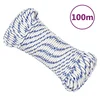 Vidaxl vidaXL Jadralna vrv, bela, 4 mm, 100 m, polipropilen