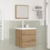 Set namještaja za kupaonicu 2 pcs Crni hrast Konstruirano drvo