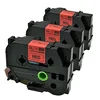 Komplet Brother TZe-451/TZ-451/PT/P-Touch 24mm kompatibilni trakovi (3) - črn izpis/rdeč trak
