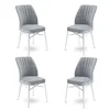 Hanah Home Set 4 trpezarijske stolice Flex Sivo-Beli