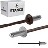 Aluminijaste odprte zakovice 3,2x6 mm RAL 8017