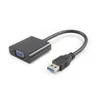 shumee Adapter MicroConnect USB 3.0 tipa A - VGA, črne barve