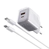 Moxom mx-hc206 Kucni punjac 18w pd 20w fast type c na type c sivi ( P1258 )