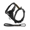 Kurgo Tru-Fit Quick Release oprsnica z avtomobilskim pasom, črna S