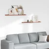 Polica na zidu 2 pcs Crvena 100 x 9 x 3 cm Konstruirano drvo