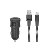 Auto punjač RivaPower VA4215 BD2 Black 1A / 1xUSB + kabel MFi Lightning 1.2m