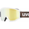 UVEX Athletic CV White Mat/Mirror Gold/Green Smučarska očala