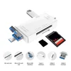 Čitač kartica USB JWD 6u1 OTG beli