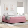 Vidaxl Posteljni okvir z vzmetnico Drugo Roza 180 x 200 cm Žamet