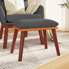 vidaXL Stolček za noge temno siv 45x29,5x39 cm blago in umetno usnje
