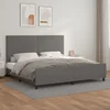 Okvir za krevet s uzglavljem sivi 200x200 cm od umjetne kože
