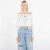 Majice adidas Essentials Rib Off Shoulder Long-Sleeve Top T-Shirt White XL