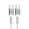MOXOM USB data kabal MX-CB235 PD 60W Type-C na Type-C 1m/ bela