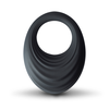 Rocks-Off Spire Vibrating Liquid Silicone Ring Black