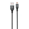 DUDAO USB-A – iPhone Lightning kabel v opletu, 3 A, 30 W, 1,2 m – črn