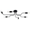 Sollux SL.1447 - Plafonski luster VECTOR 6xE27/15W/230V crna