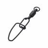 Vrtljivke s sponko MADCAT STAINL. BB SWIVELS W. CROSSL. SNAP – črne, 3 kosi 75KG