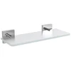 Steklena polica X-SQUARE 200 mm, krom/mrzlo steklo - Chrome - 200x55x120 mm - Sapho - X-SQUARE - Medenina; steklo - 200 - Polica - Kvadratni - 200 - 55 - 120 - 14