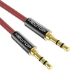 Newtop Stereo Audio AUX Kabel Moški Jack 3,5 mm, rdeča (1 m)