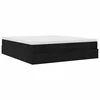 Otomanski krevet s madracem crni 160x200cm od tkanine