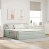 Krevet s od storage Svijetlo siva 180 x 200 cm Baršun