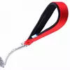 Povodec za pse - GogiPet z verigo, rdeča barva 110cm