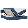 Krevet s od storage s madracem Plava 200 x 200 cm Lažna koža