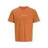 JACK & JONES Majica JCOECHO oranžna / črna / bela
