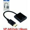 GEMBIRD A-DPM-HDMIF-08 ** DisplayPort v1 to HDMI adapter cable/ black (239)(alt A-DPM-HDMIF-002)