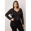 Trendyol Curve Ženska bluza Tbbaw26Af00054, Crna