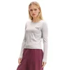 Cropp - Majica s vezom - light grey