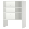 METOD Zid.okv.elem. za ugradni aspirator, bela, 80x37x100 cm