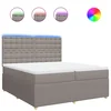 vidaXL vidaXL Box spring postelja z vzmetnico taupe 200x200 cm blago, (21307918)