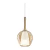 Ideal Lux - Luster na sajli KALIQUE 1xE27/42W/230V prečnik 18 cm zadimljeno bež