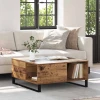 vidaXL Klubska miza Star les 80 x 80 x 36.5 cm Konstruiran les