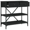 Konzolni stol crni 75 x 34,5 x 75 cm od konstruiranog drva