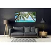 tulup.si Slika na akrilnem steklu Palm tree morje landscape 140x70 cm 4 obešalnika