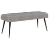 Klupa s gumbastim tkanjem Svjetlosiva 110 x 40 x 46 cm Baršun