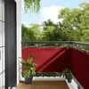 Balkonska pregrada crvena 75x1000 cm 100% poliester Oxford