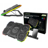 LED RGB igralna LCD hladilna podloga za prenosnik 5x ventilator 2x USB BREVA