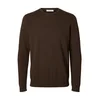 SELECTED Pulover SLHBERG temno rjava