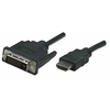 Manhattan HDMI-kabel DVI-D, Dual Link, 1 m, črn