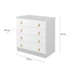 KikkaBoo Drvena komoda Elon Grey (KKB40033)
