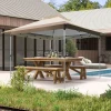 Gazebo paviljon sa mehanizmom 350x350cm Braon