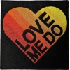 The Beatles Love Me Do Gradient Heart Iron-On Patch