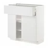 METOD / MAXIMERA Podni element s fiokom/2 vrata, bela/Stensund bela, 80x37 cm