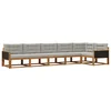 Set vanjskih sofa s jastukom 6 pcs Prirodna i Svjetlosiva