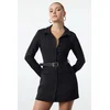 Trendyol Black Belted Dress-Looking Short Woven Jumpsuit